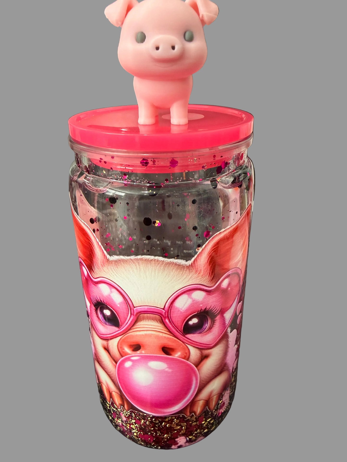 Bubble Pig Snowglobe Tumbler