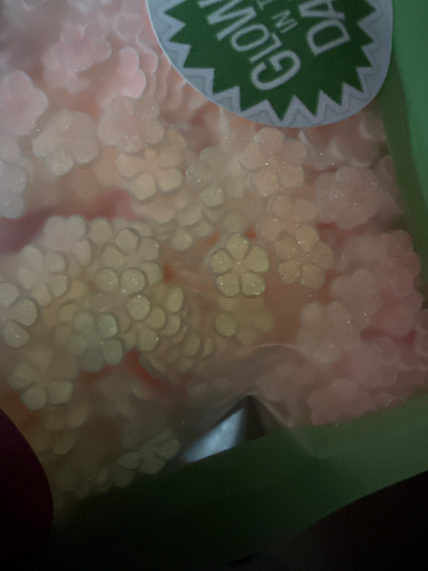 Pink Flowers-GLOW IN DARK