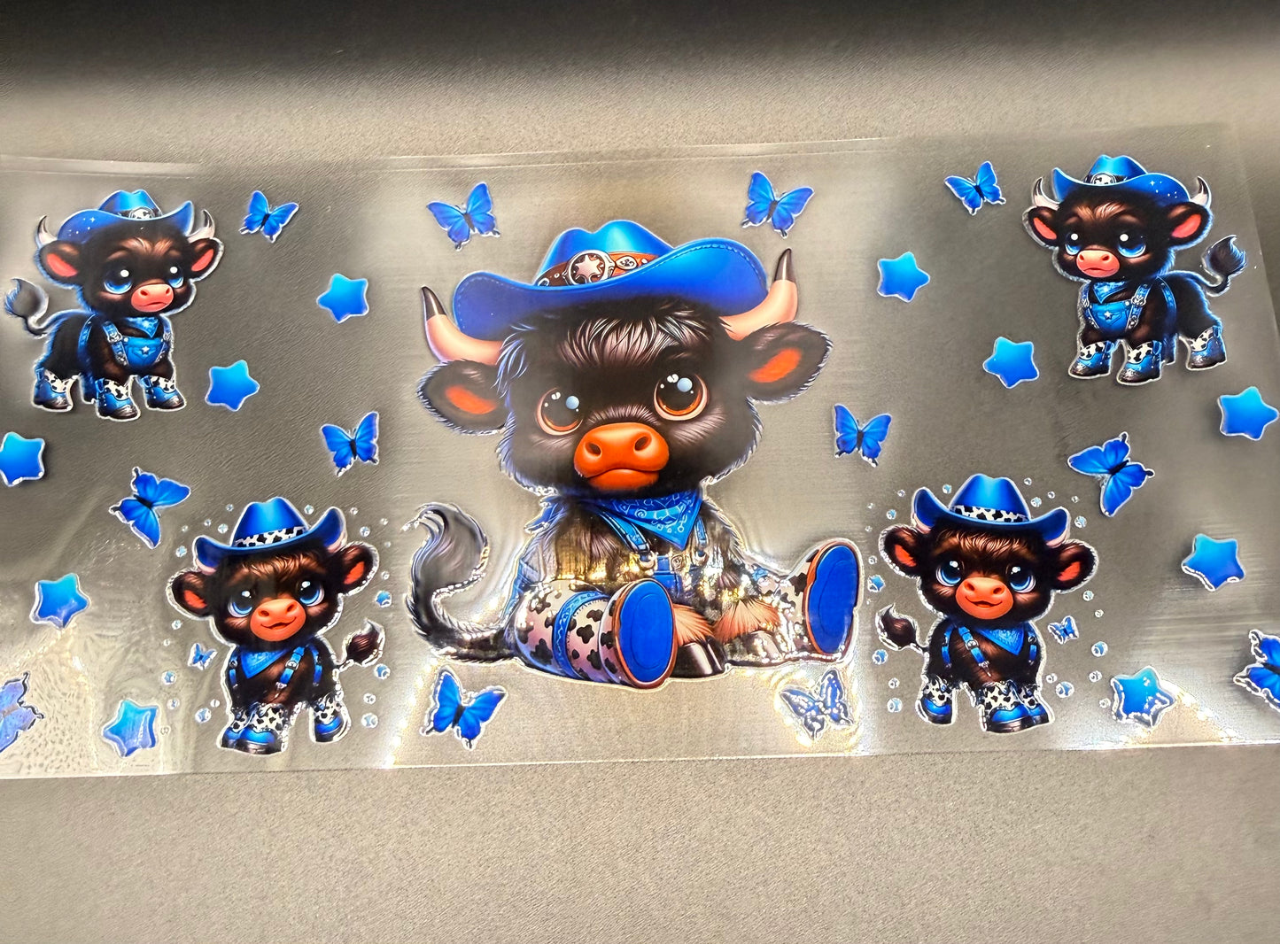 Black Cow w/Blue things