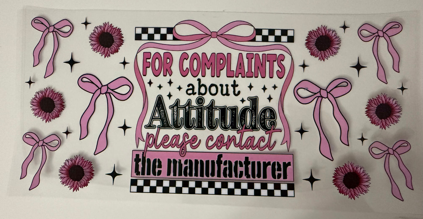 For Complaints About Attitude