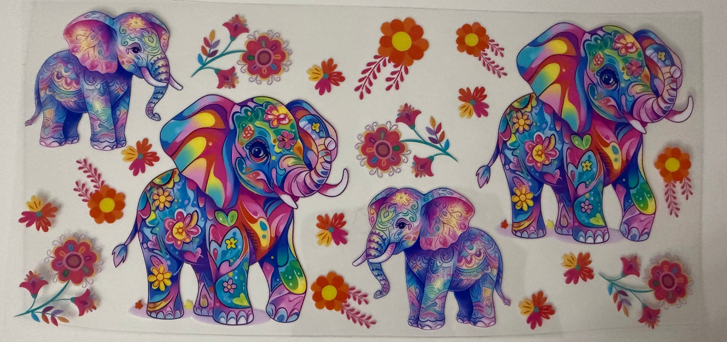 Elephants-colorful