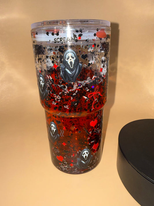 18oz Ghostface Snowglobe Tumbler