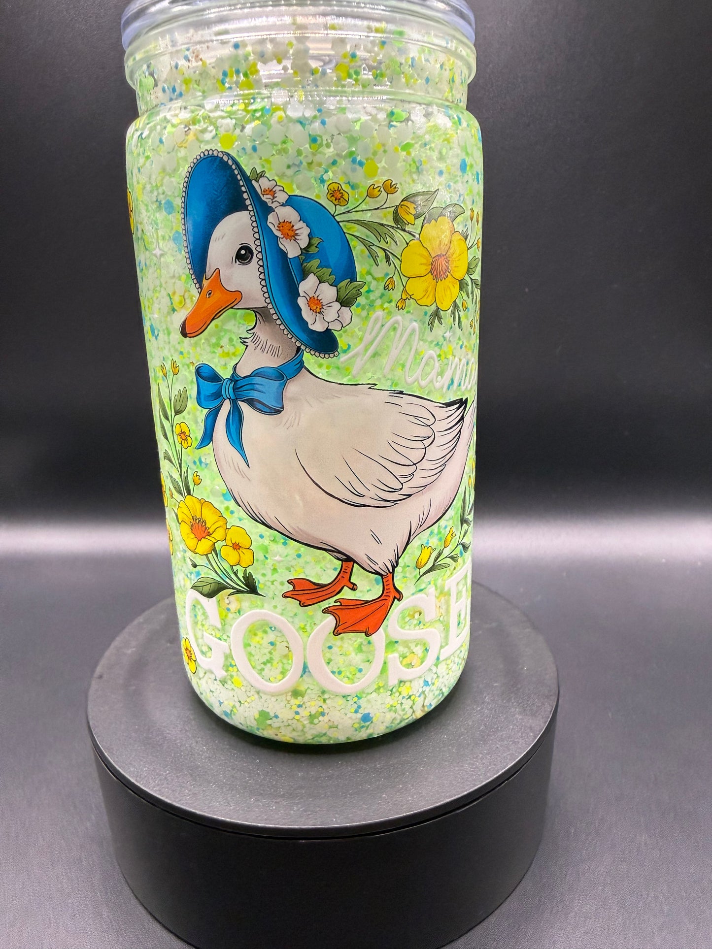 16oz Mama Goose Snowglobe Tumblet