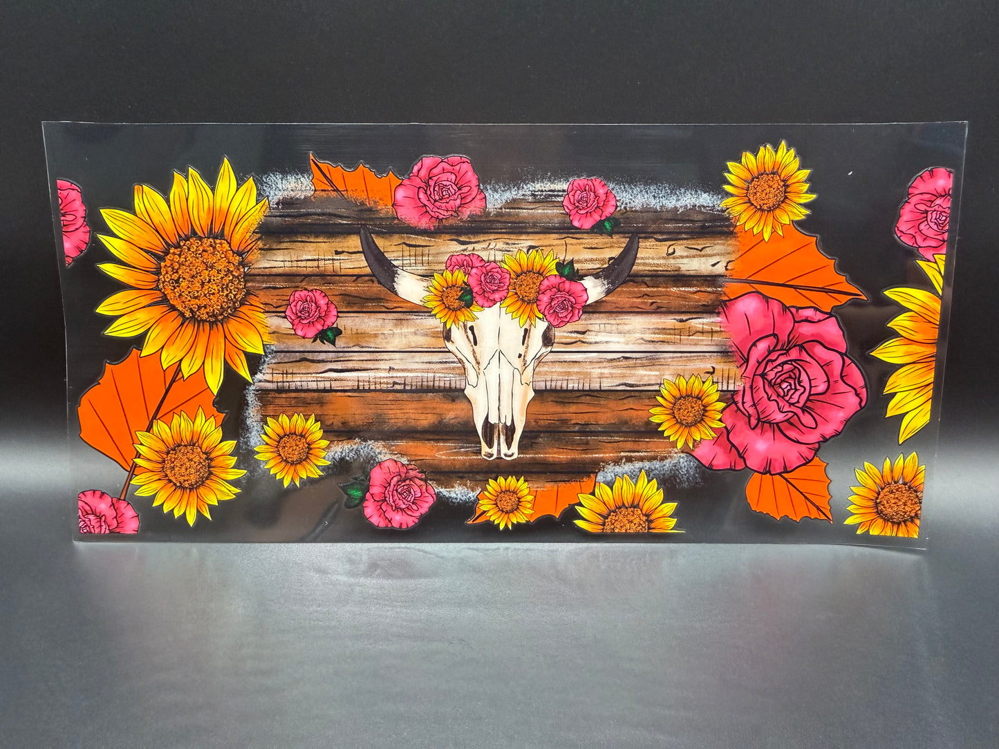 Steer head on Wood