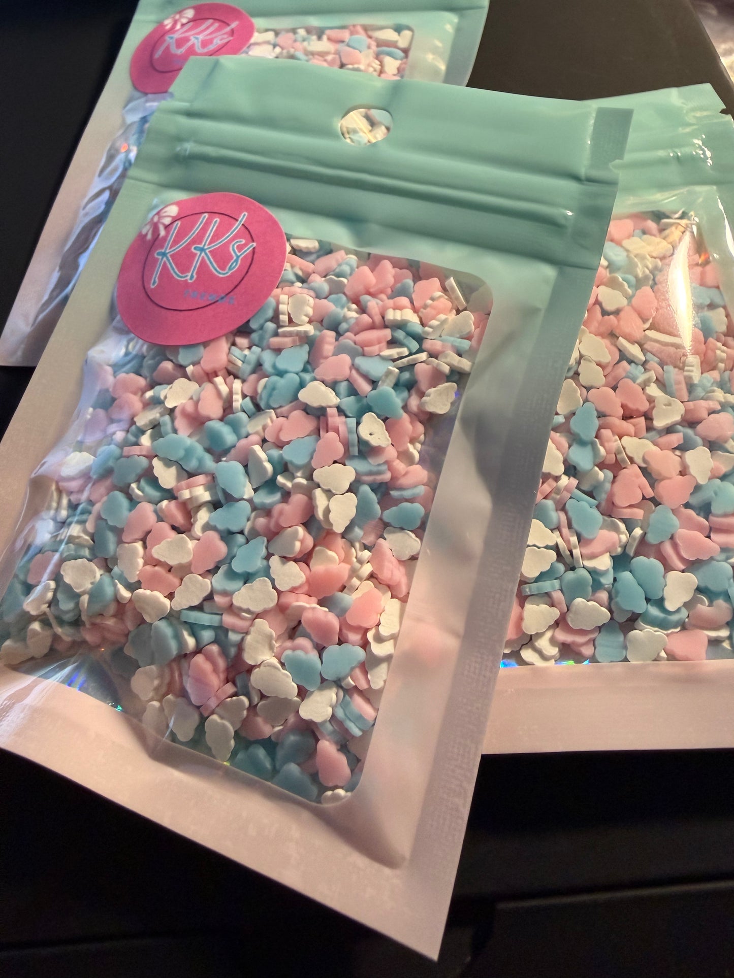 Clouds-White, Blue, Pink