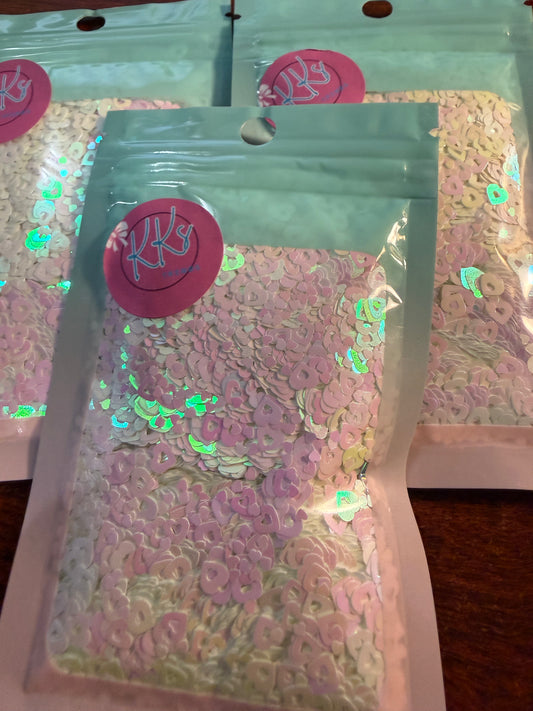Hearts-White Holographic