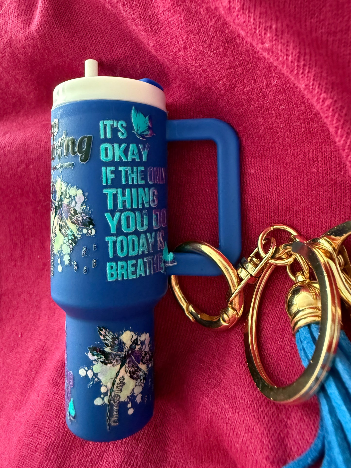 MINI STANLEY KEYCHAIN - BLUE SUICIDE AWARENESS