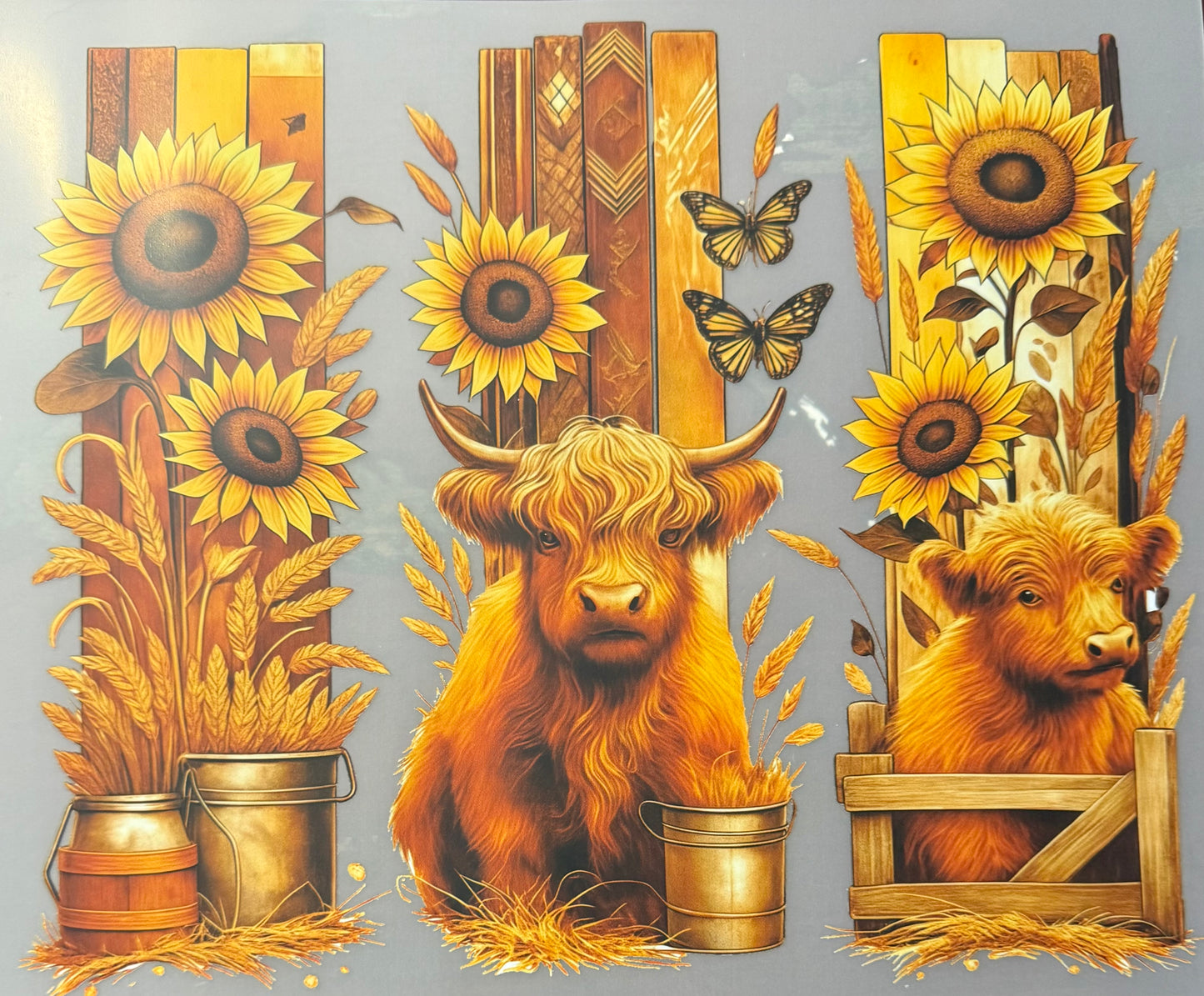 COW W/SUNFLOWER