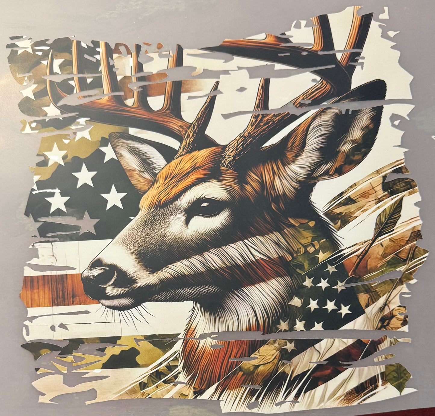 FLAG W/DEER