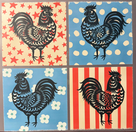 AMERICAN FLAG ROOSTER