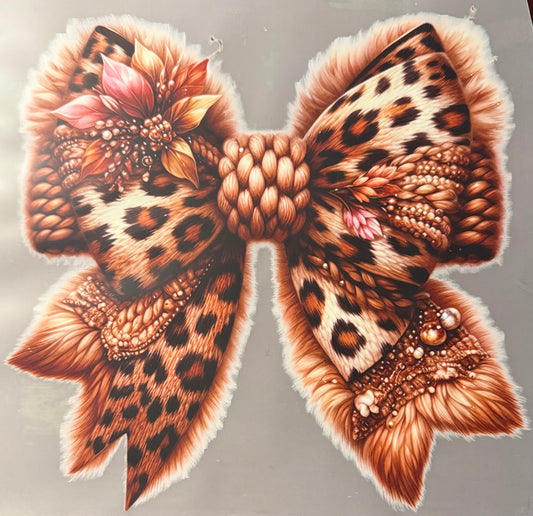 LEOPARD PRINT BOW