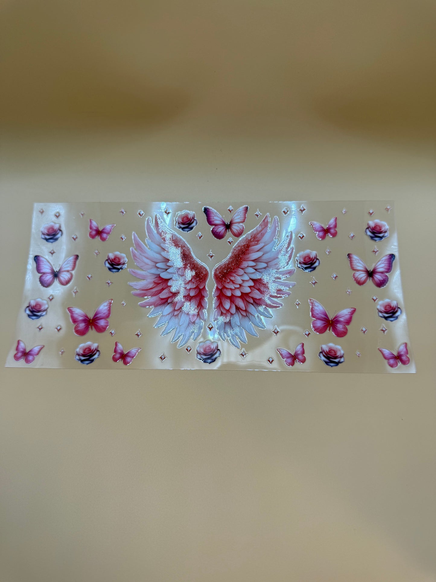 Angel Wings, butterflies, Rose