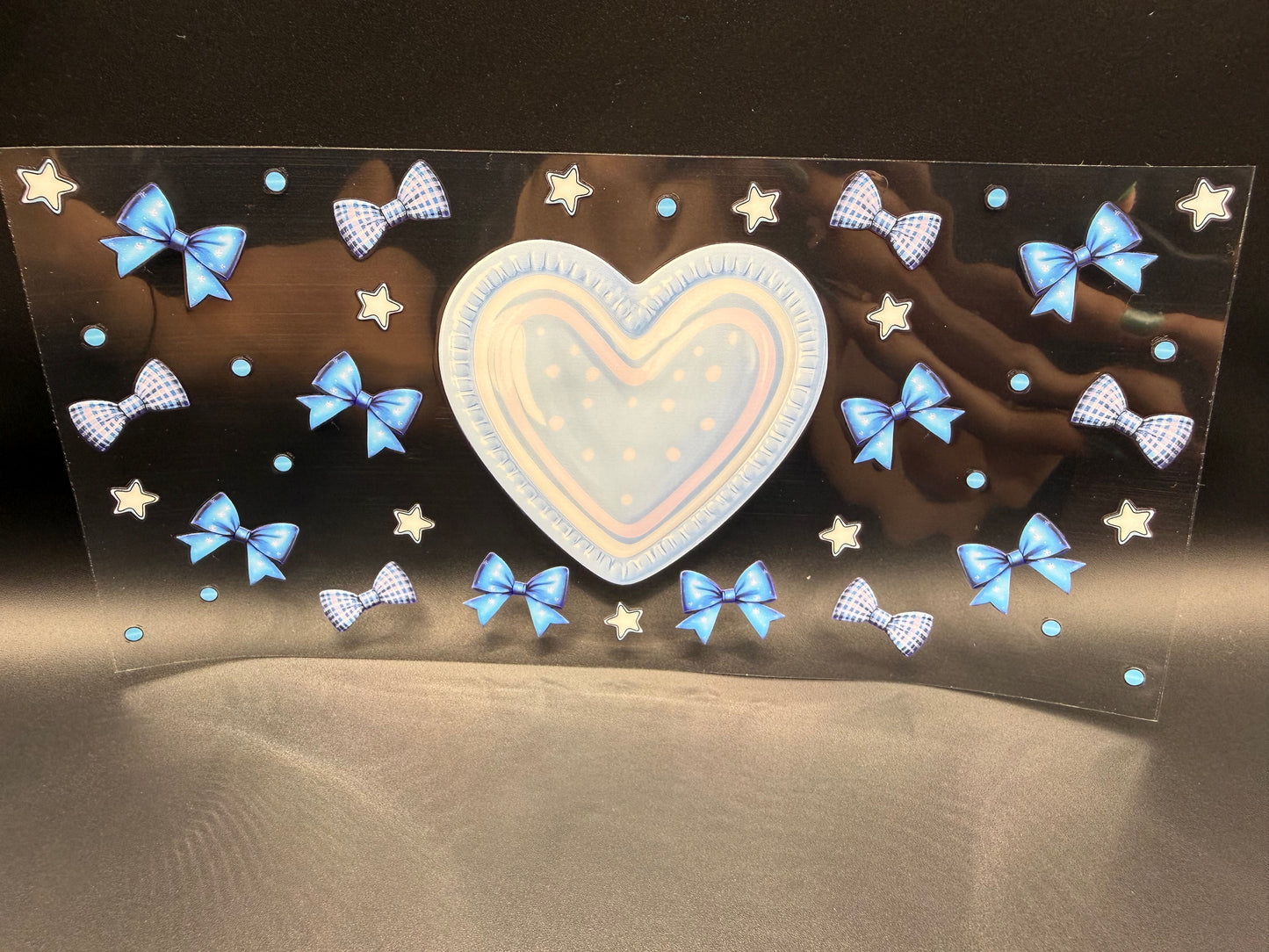 BLUE HEART & BOWS