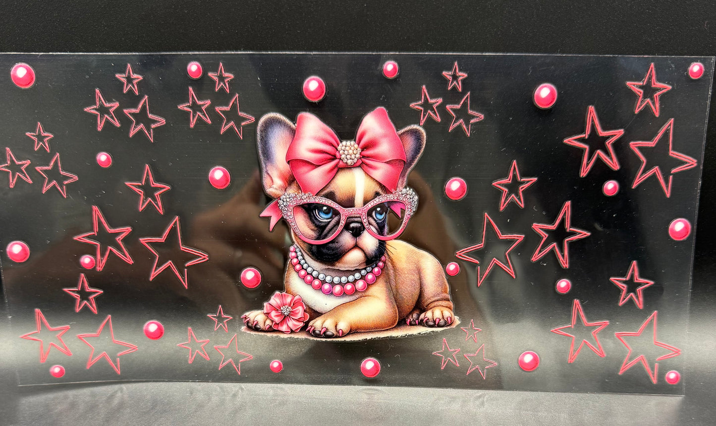 GIRL DOGGIE WITH PEARL NECKLACES