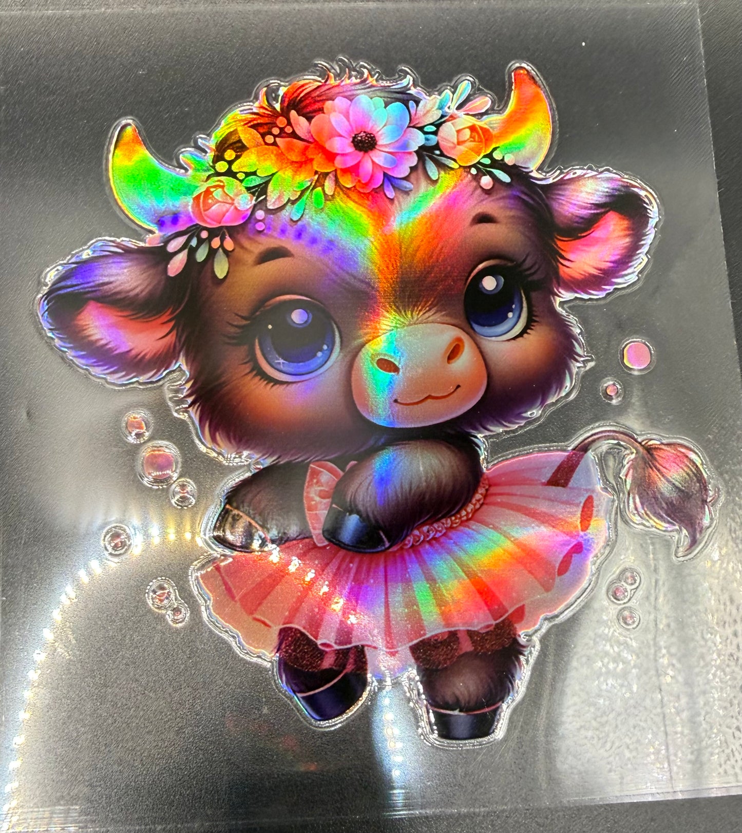 COW W/PINK TUTU - HOLOGRAPHIC