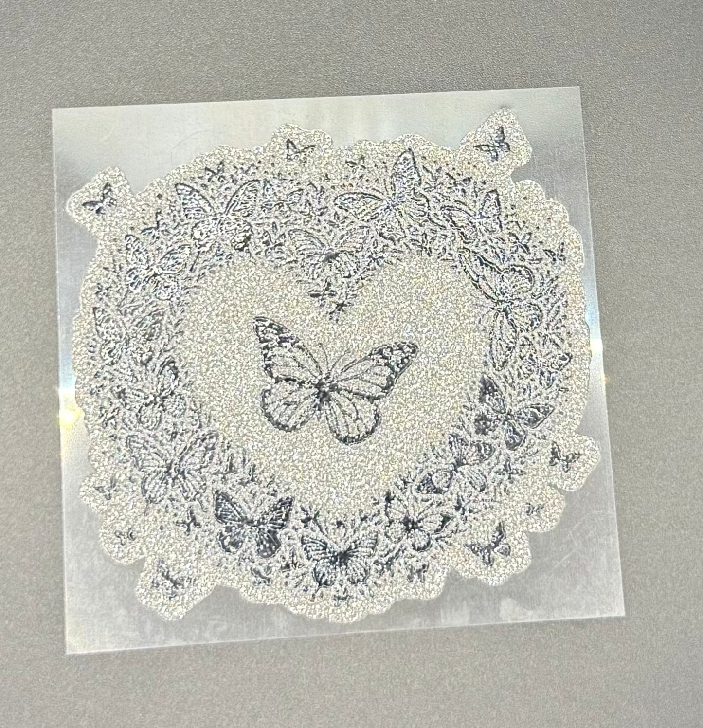 BLACK BUTTERFLY HEART - GLITTER