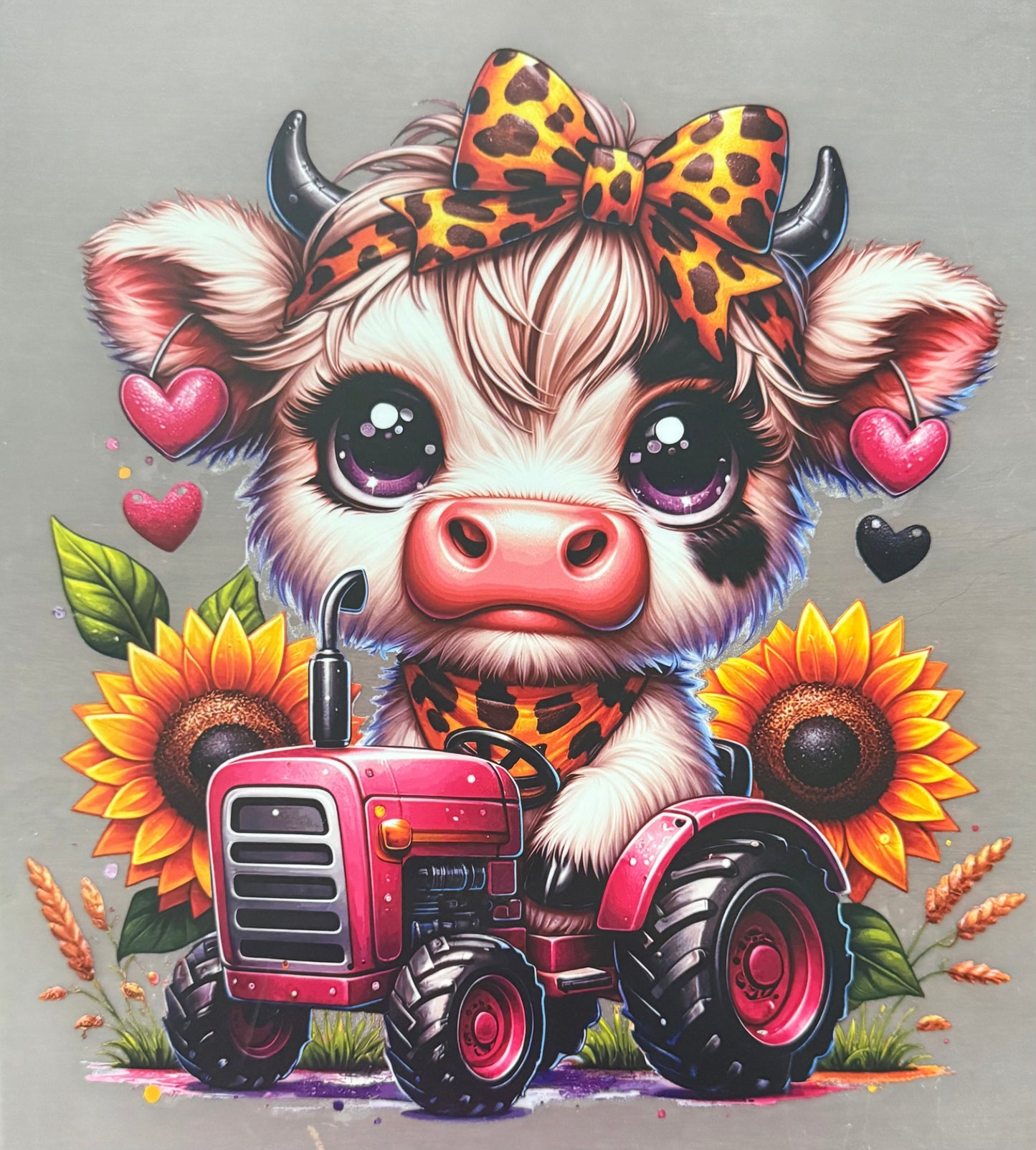 COW ON TRACTOR - FALL VIBES