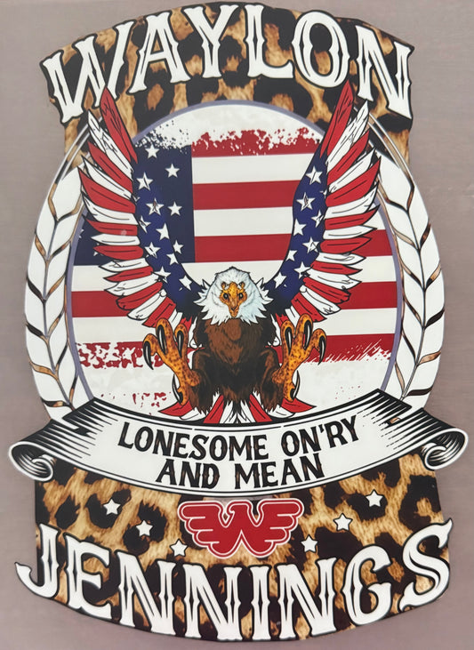 WAYLON JENNINGS - RED, WHITE, BLUE