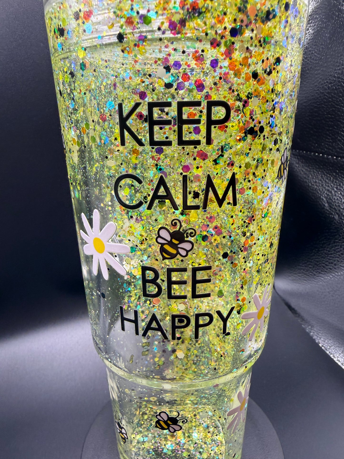 40oz Keep Calm & Bee Happy