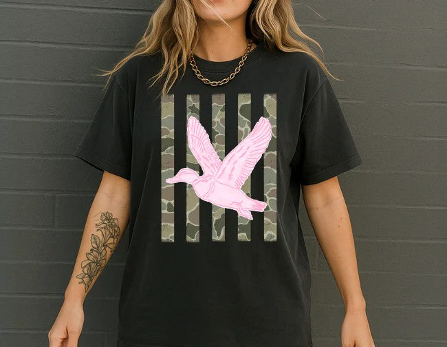 PINK DUCK W/CAMO STRIPES