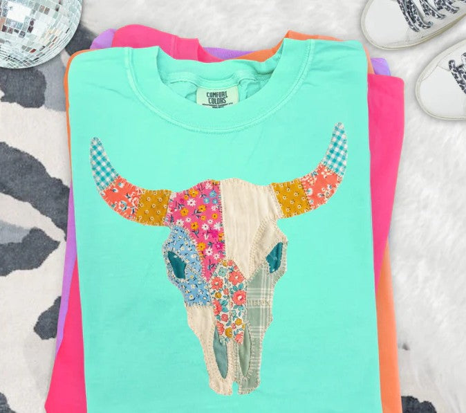 PATCHWORK STEER HEAD
