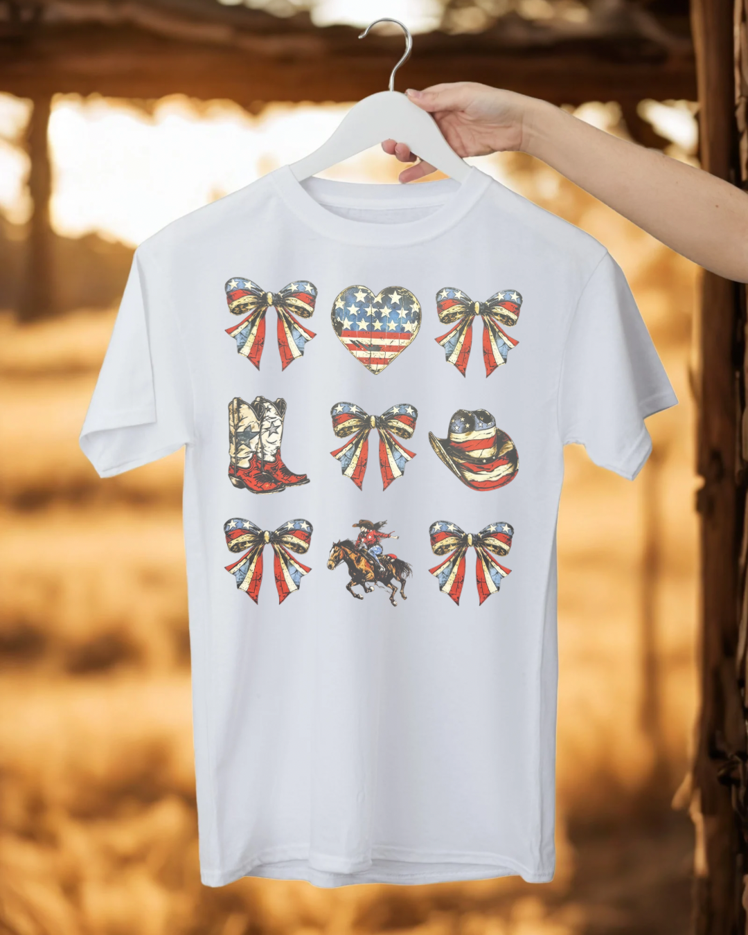 AMERICA BOOTS, BOWS, HEARTS, COWBOY HATS