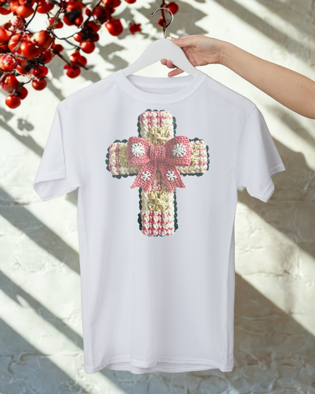 PINK & WHITE CROSS