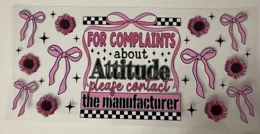 For Complaints About Attitude