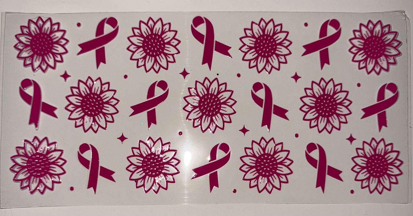 Pink Flowers & Ribbons