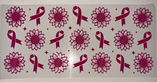 Pink Flowers & Ribbons
