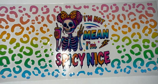 I’m not mean, I’m spicy nice