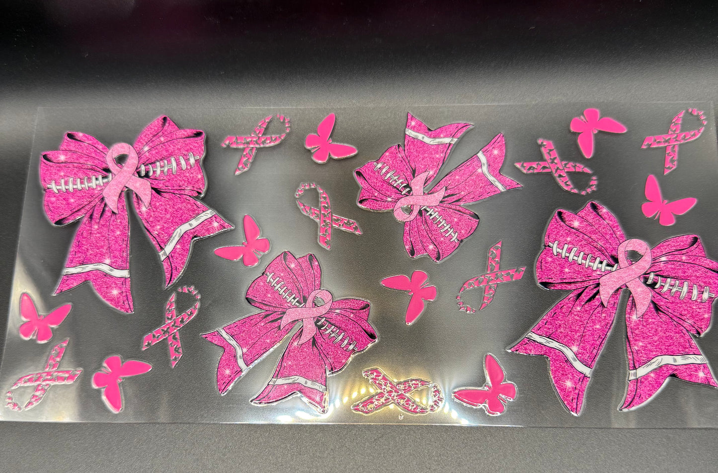 Pink Football Bows with Ribbons -Breast Cancer