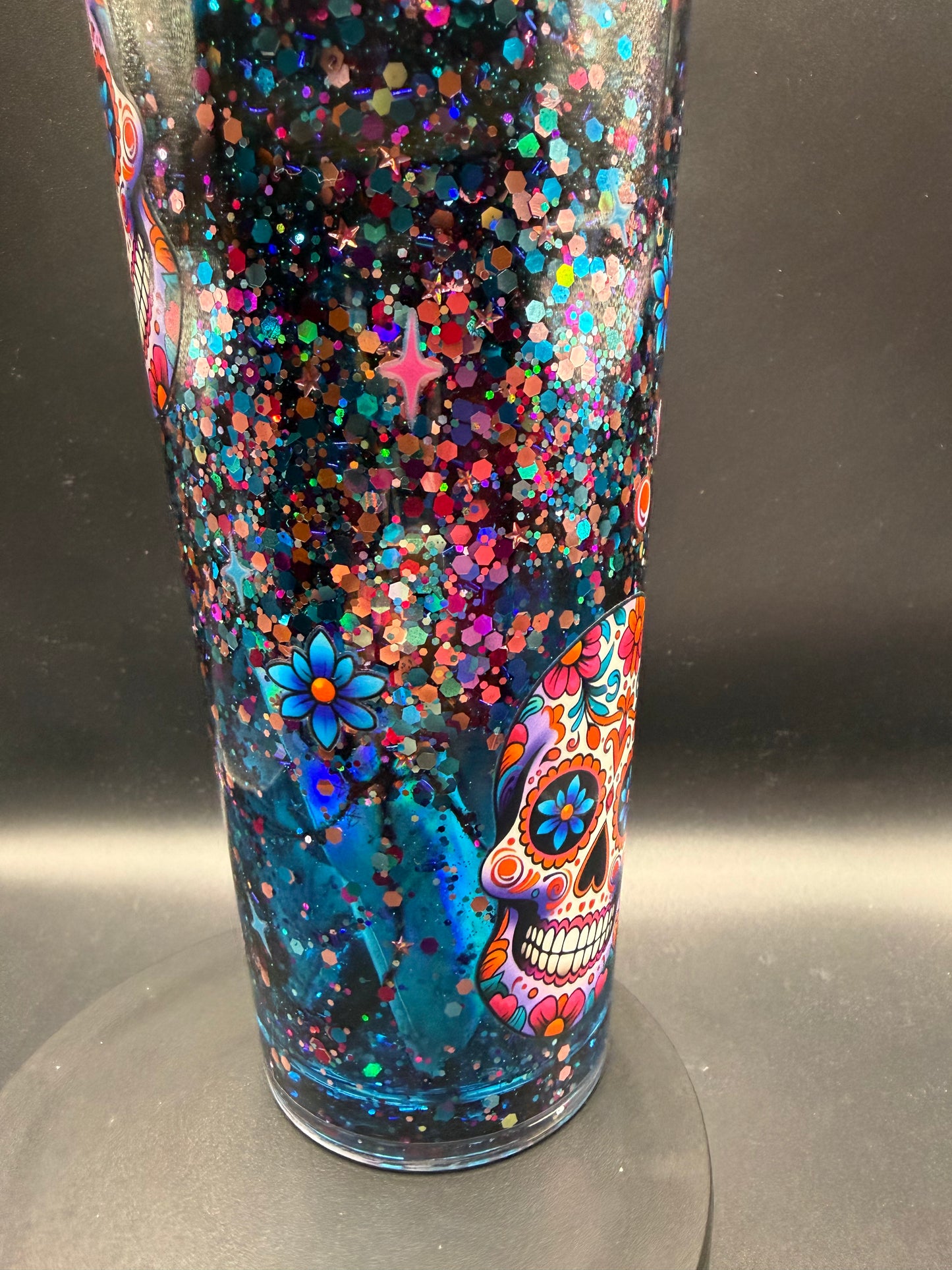 24oz Skull Dual Lava Snowglobe
