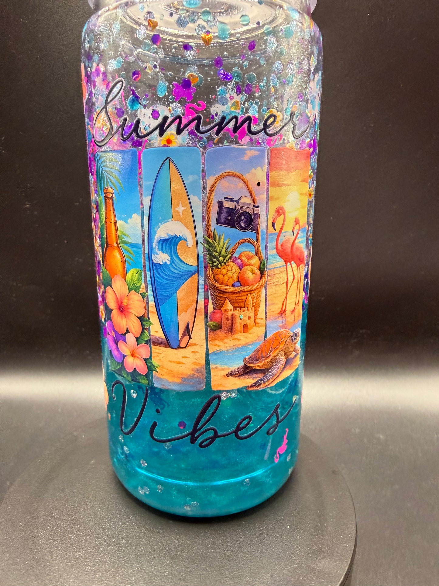 20oz Summer Vibes-Lava Snowglobe