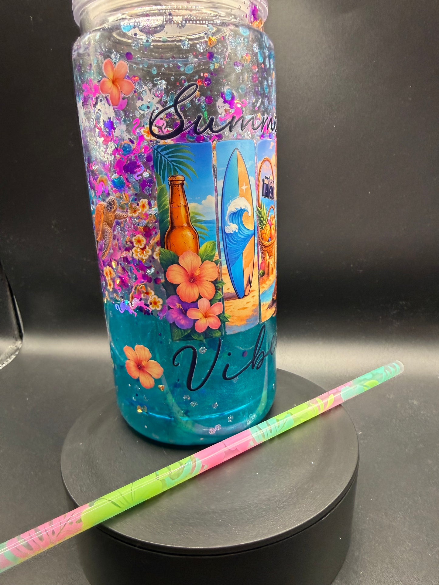 20oz Summer Vibes-Lava Snowglobe