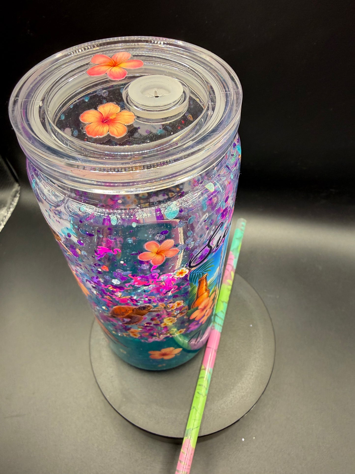 20oz Summer Vibes-Lava Snowglobe