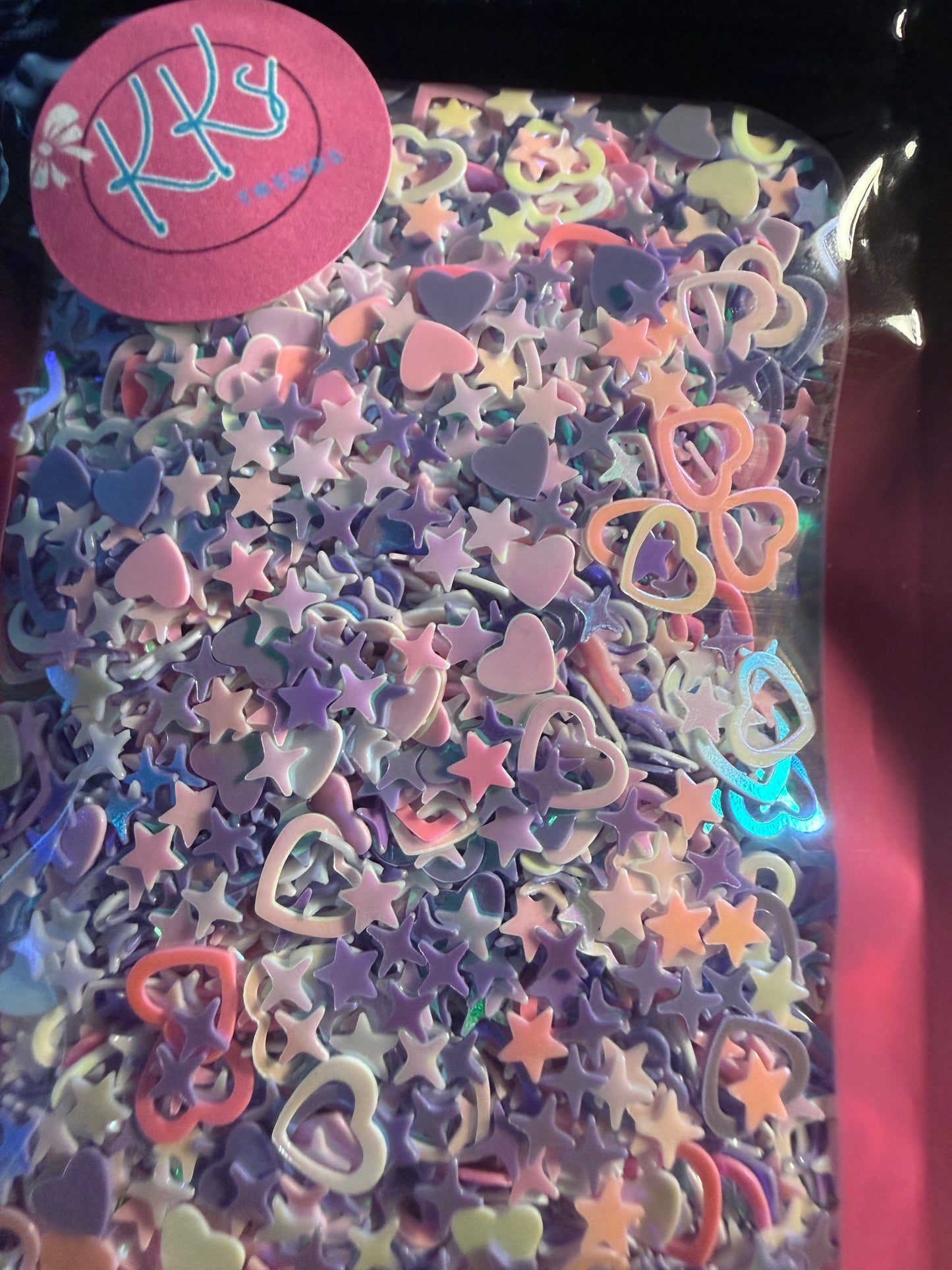 Pink & Purple-Hearts & Stars Mix