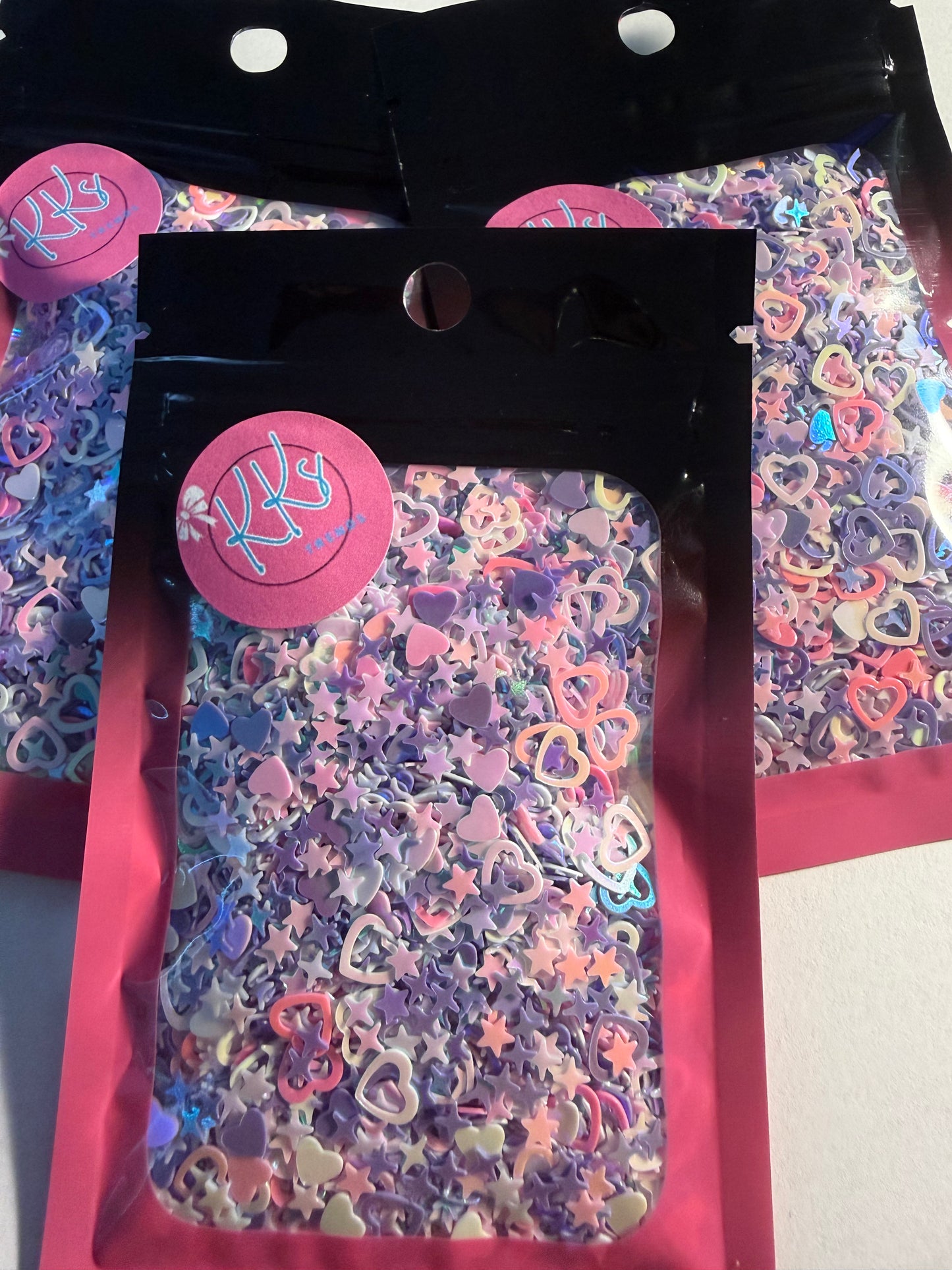 Pink & Purple-Hearts & Stars Mix
