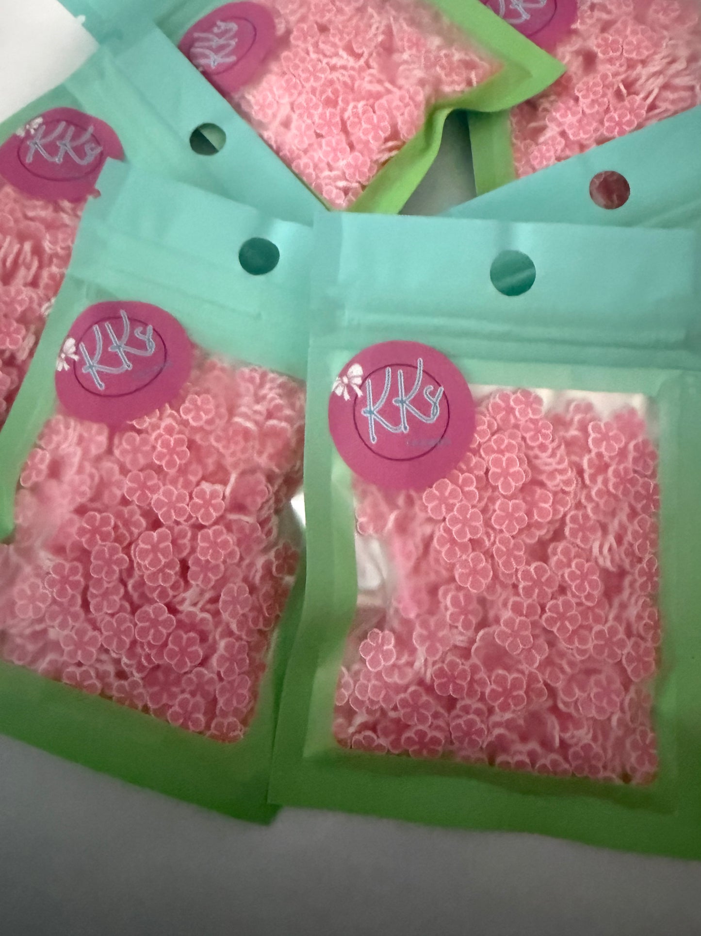 Pink Flowers-GLOW IN DARK