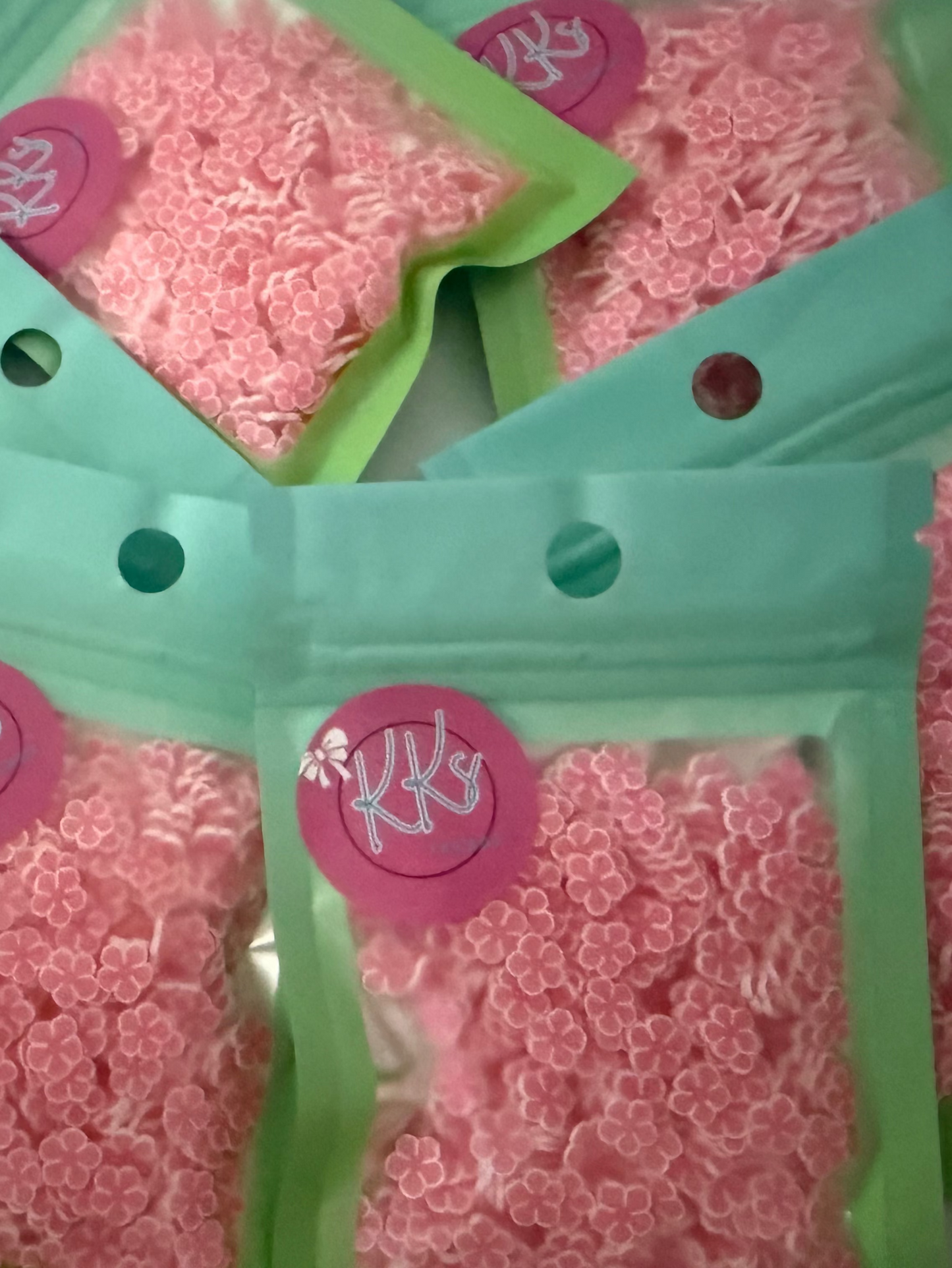 Pink Flowers-GLOW IN DARK
