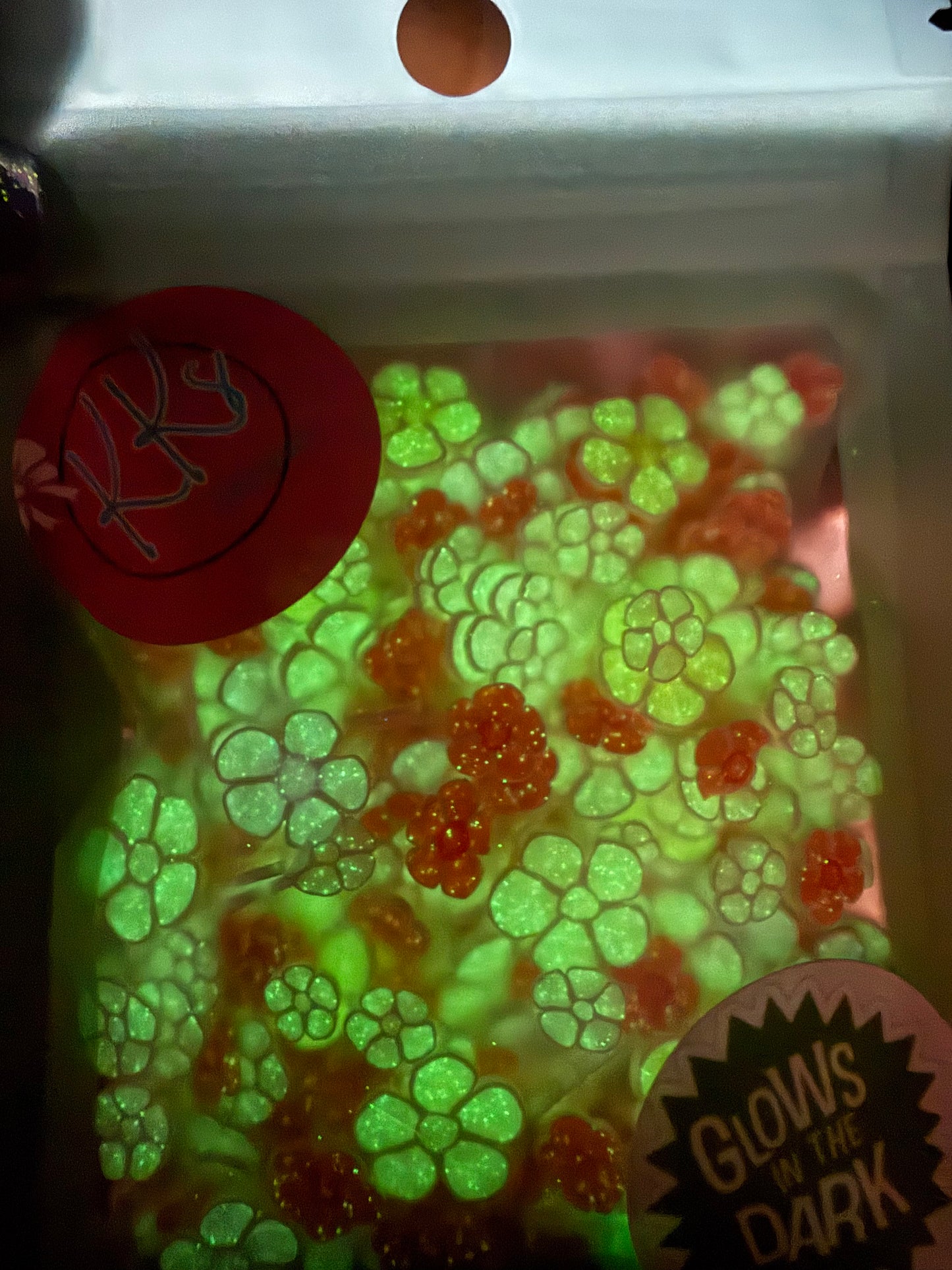 Mixed Size & Color Flowers-GLOW IN THE DARK