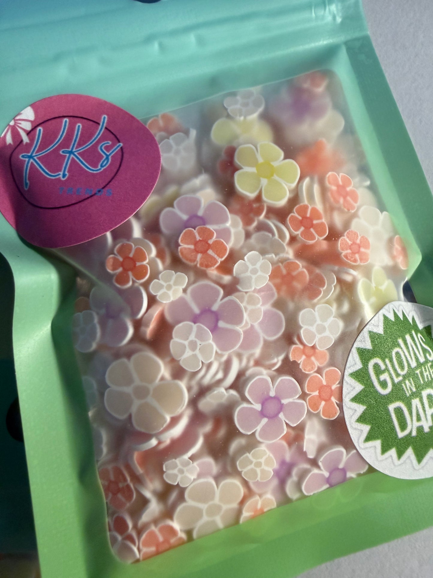 Mixed Size & Color Flowers-GLOW IN THE DARK