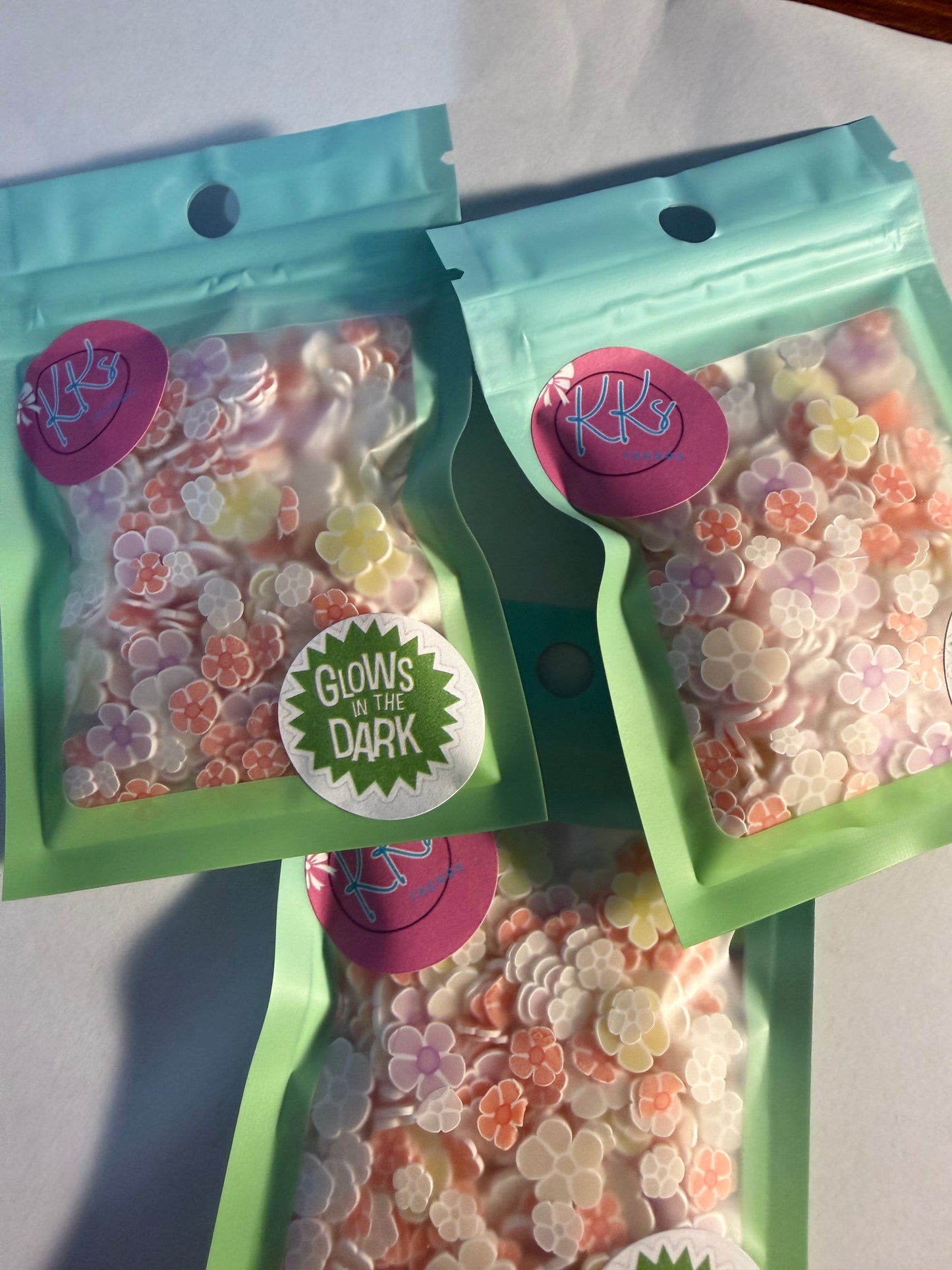 Mixed Size & Color Flowers-GLOW IN THE DARK