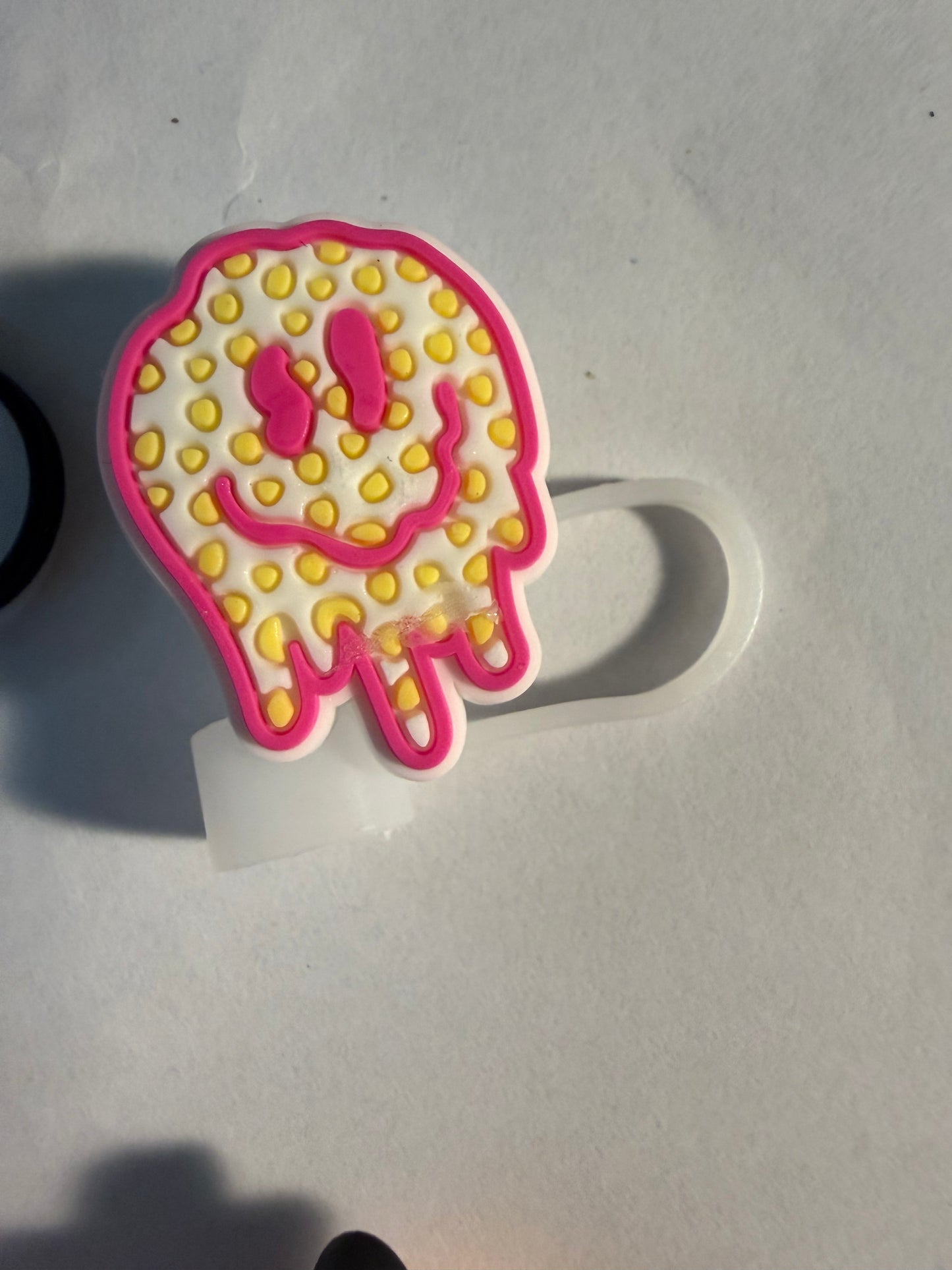 Coffee, flower, smiley drip