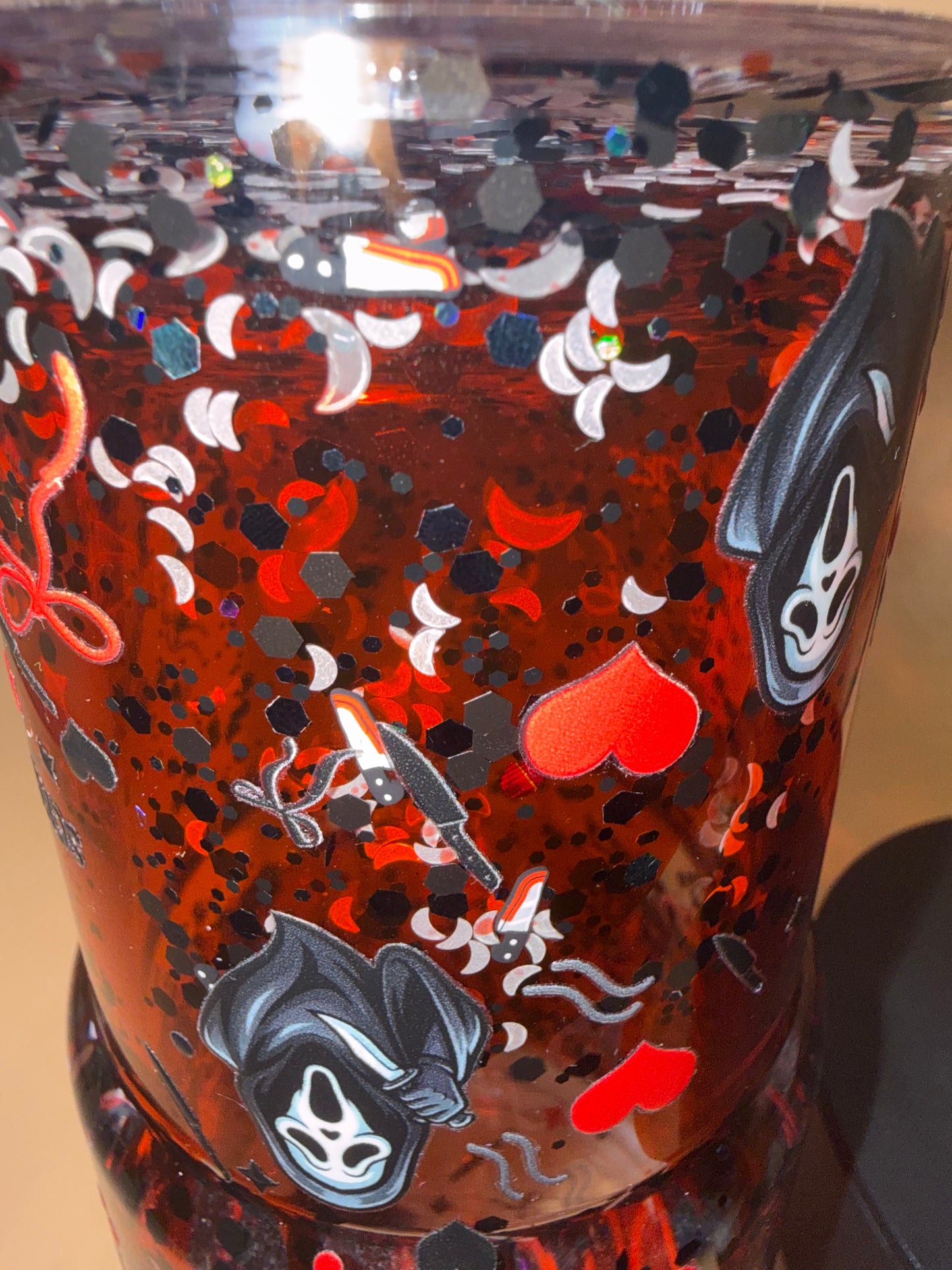 18oz Ghostface Snowglobe Tumbler
