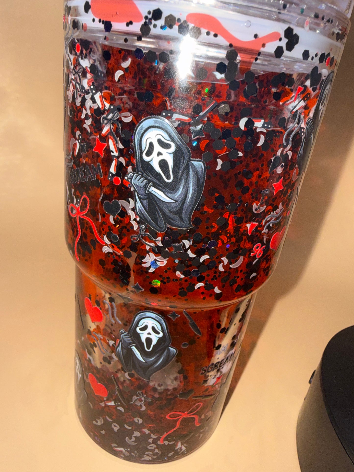 18oz Ghostface Snowglobe Tumbler