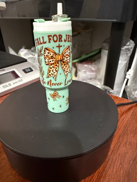 Mini Stanley Keychain - Fall for Jesus