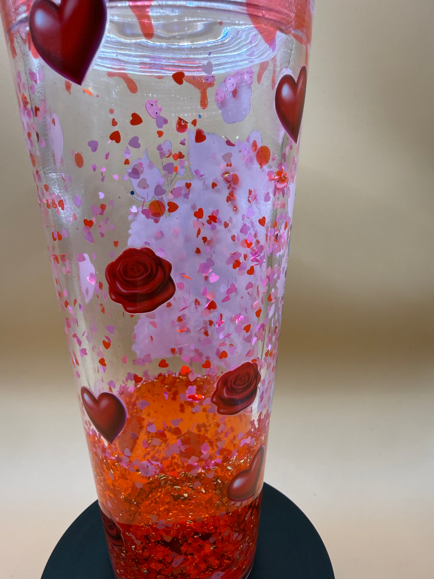 24oz Valentines Piggy Snowglobe Tumbler