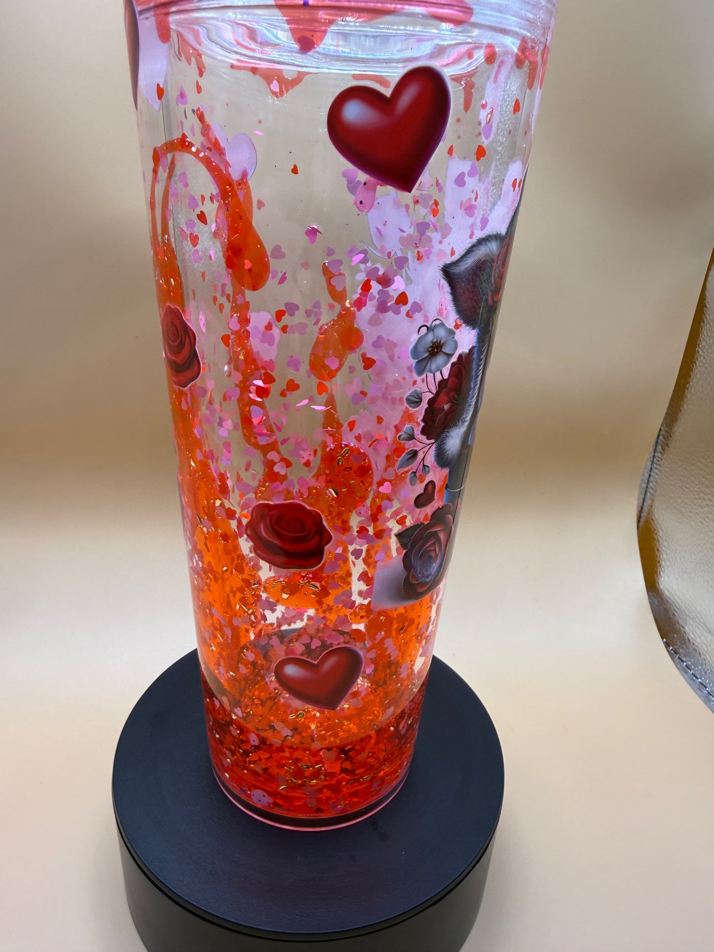 24oz Valentines Piggy Snowglobe Tumbler