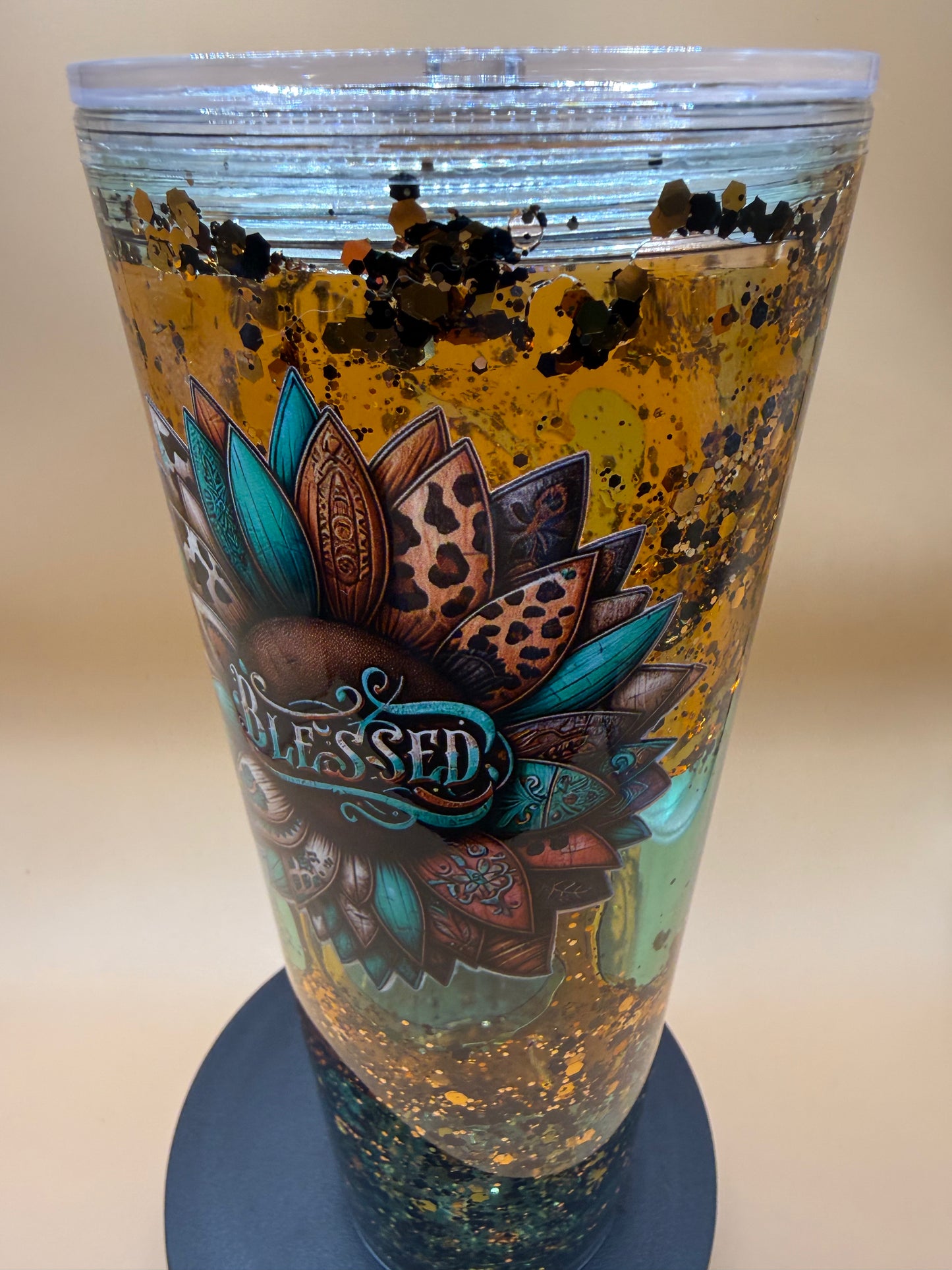 24oz Blessed Snowglobe Tumbler